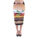 Abstract Barbeque Bbq Beauty Beef Velvet Midi Pencil Skirt View1