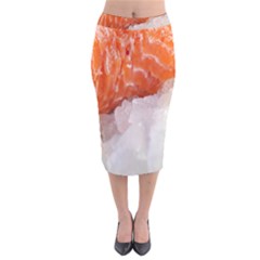 Abstract Angel Bass Beach Chef Velvet Midi Pencil Skirt by Simbadda