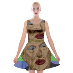 Donald Trump Velvet Skater Dress by Valentinaart