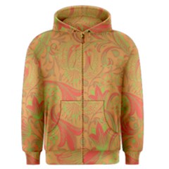 Floral Pattern Men s Zipper Hoodie by Valentinaart