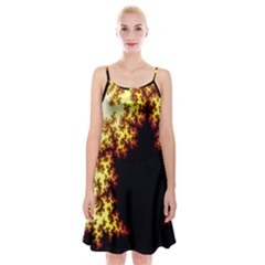 A Fractal Image Spaghetti Strap Velvet Dress by Simbadda