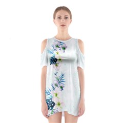 Light Blue Hawaii  2 Cutout Shoulder One Piece by CoolDesigns