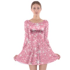 Pink Xmas Long Sleeve Skater Dress by CoolDesigns