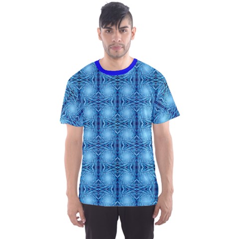 Blue Abstract Pattern Men s Sport Mesh Tee by CoolDesigns