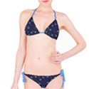 Blue Airplanes in the Night Sky Pattern Bikini Set View1