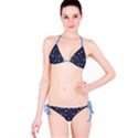 Blue Airplanes in the Night Sky Pattern Bikini Set View3