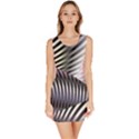 Fractal Zebra Pattern Sleeveless Bodycon Dress View1