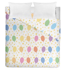 Balloon Star Rainbow Duvet Cover Double Side (queen Size) by Mariart