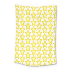 Yellow Orange Star Space Light Small Tapestry by Mariart