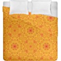 Solar mandala. Orange rangoli. Duvet Cover Double Side (King Size) View2