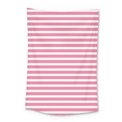 Horizontal Stripes Light Pink Small Tapestry by Mariart