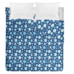 Polka Dot Blue Duvet Cover Double Side (queen Size) by Mariart