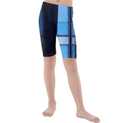 Modern Office Window Architecture Detail Kids  Mid Length Swim Shorts by Simbadda