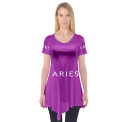 Zodiac Aries Short Sleeve Tunic  by Mariart