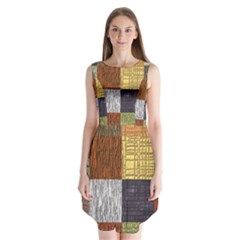 Blocky Filters Yellow Brown Purple Red Grey Color Rainbow Sleeveless Chiffon Dress   by Mariart