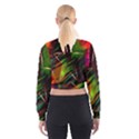 Colorful Background Star Women s Cropped Sweatshirt View2