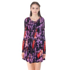 Abstract Painting Digital Graphic Art Flare Dress by Simbadda