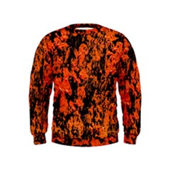 Abstract Orange Background Kids  Sweatshirt by Nexatart