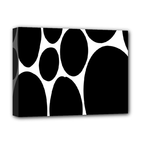 Dalmatian Black Spot Stone Deluxe Canvas 16  X 12   by Mariart