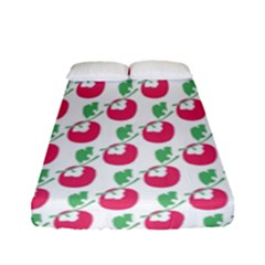 Fruit Pink Green Mangosteen Fitted Sheet (full/ Double Size) by Mariart