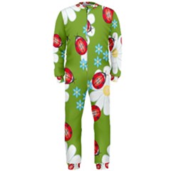 Insect Flower Floral Animals Star Green Red Sunflower Onepiece Jumpsuit (men)  by Mariart