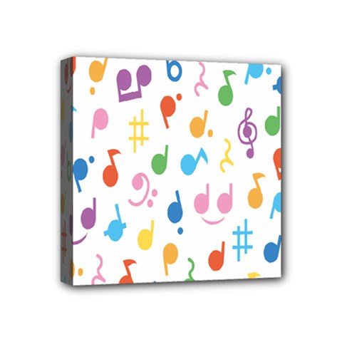 Musical Notes Mini Canvas 4  X 4  by Mariart