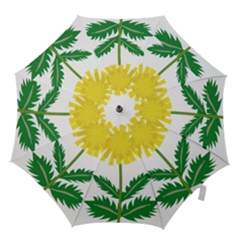 Sunflower Floral Flower Yellow Green Hook Handle Umbrellas (small) by Mariart