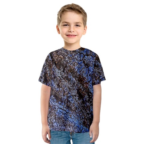 Cracked Mud And Sand Abstract Kids  Sport Mesh Tee by Nexatart