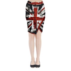 British Flag Midi Wrap Pencil Skirt by Nexatart