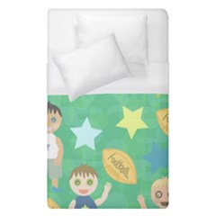 Football Kids Children Pattern Duvet Cover (single Size) by Nexatart