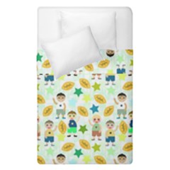 Football Kids Children Pattern Duvet Cover Double Side (single Size) by Nexatart