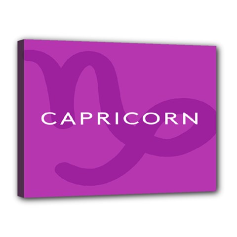 Zodiac Capricorn Purple Canvas 16  X 12  by Mariart