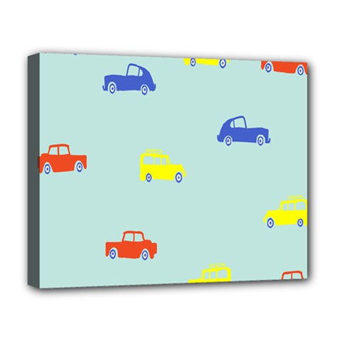 Car Yellow Blue Orange Deluxe Canvas 20  X 16   by Mariart