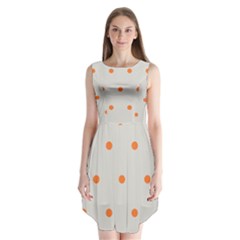 Diamond Polka Dot Grey Orange Circle Spot Sleeveless Chiffon Dress   by Mariart