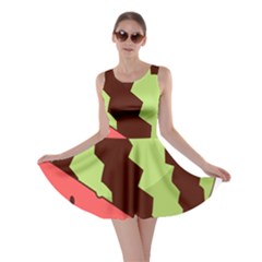 Watermelon Slice Red Green Fruite Circle Skater Dress by Mariart