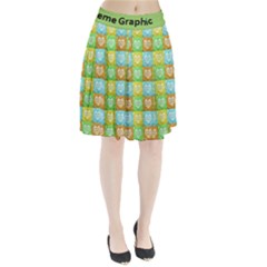 Colorful Happy Easter Theme Pattern Pleated Skirt by dflcprintsclothing