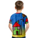 Colorful Illustration Of A Doodle House Kids  Sport Mesh Tee View2