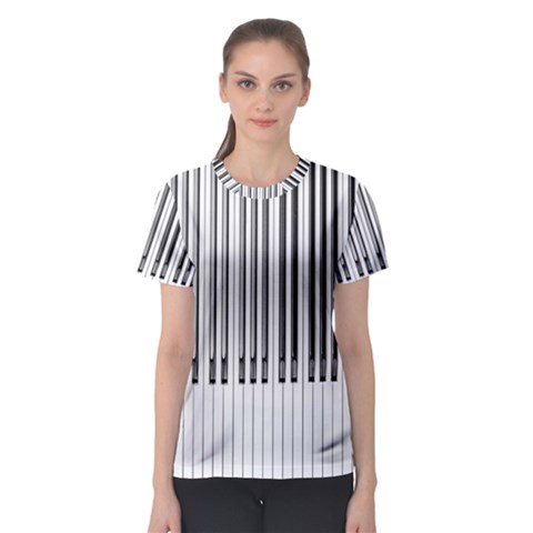 Abstract Piano Keys Background Women s Sport Mesh Tee by Nexatart