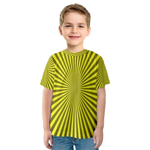 Sunburst Pattern Radial Background Kids  Sport Mesh Tee by Nexatart