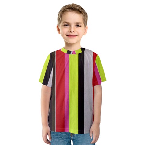 Stripe Background Kids  Sport Mesh Tee by Nexatart