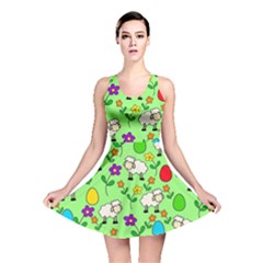 Easter Lamb Reversible Skater Dress by Valentinaart