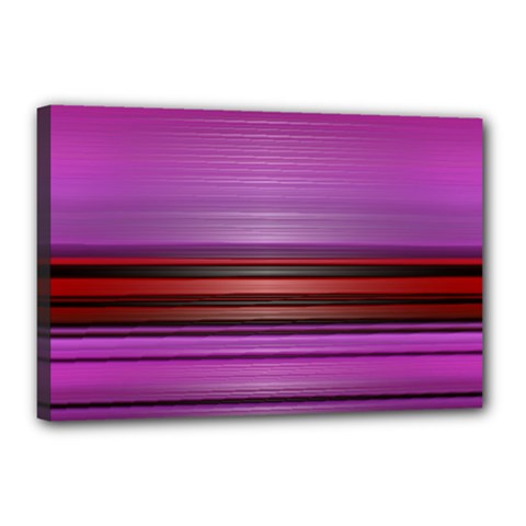 Stripes Line Red Purple Canvas 18  X 12  by Mariart