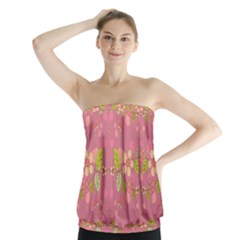 Floral Pattern Strapless Top by Valentinaart