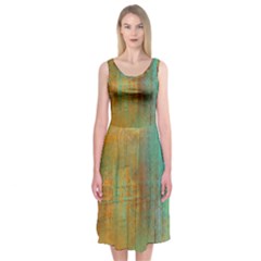 The Waterfall Midi Sleeveless Dress by digitaldivadesigns