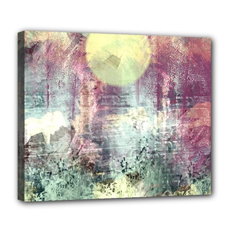 Frosty Pale Moon Deluxe Canvas 24  X 20   by digitaldivadesigns