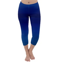 Blue Dot Capri Winter Leggings  by PhotoNOLA