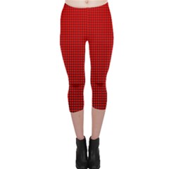 Redc Capri Leggings  by PhotoNOLA