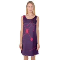 Abstract Lines Radiate Planets Web Sleeveless Satin Nightdress by Nexatart