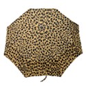 Cheetah Skin Spor Polka Dot Brown Black Dalmantion Folding Umbrellas View1