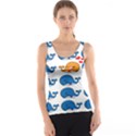 Fish Animals Whale Blue Orange Love Tank Top View1